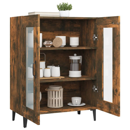 Dressoir 69,5X34X90 Cm Bewerkt Hout Gerookt Eikenkleurig