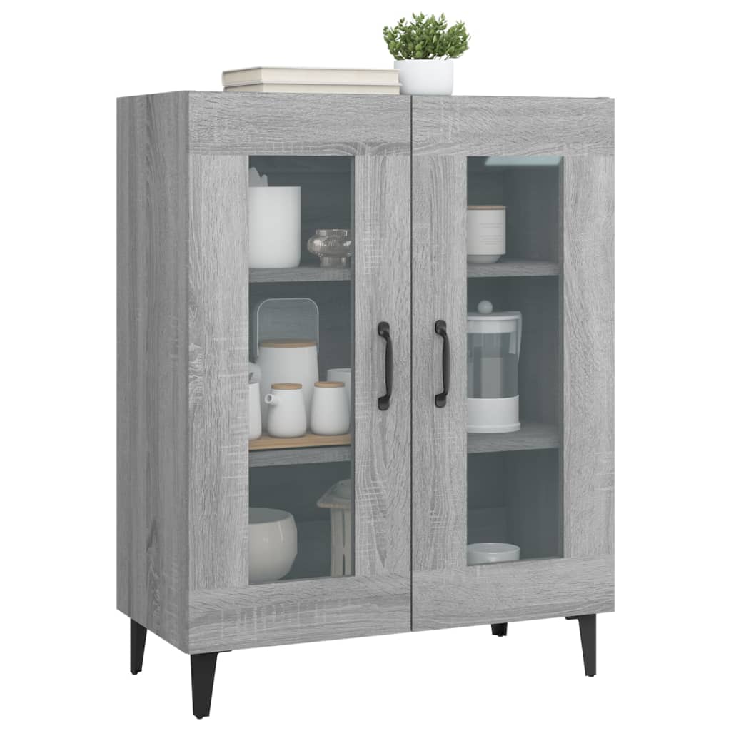 Dressoir 69,5X34X90 Cm Bewerkt Hout Grijs Sonoma Eikenkleurig