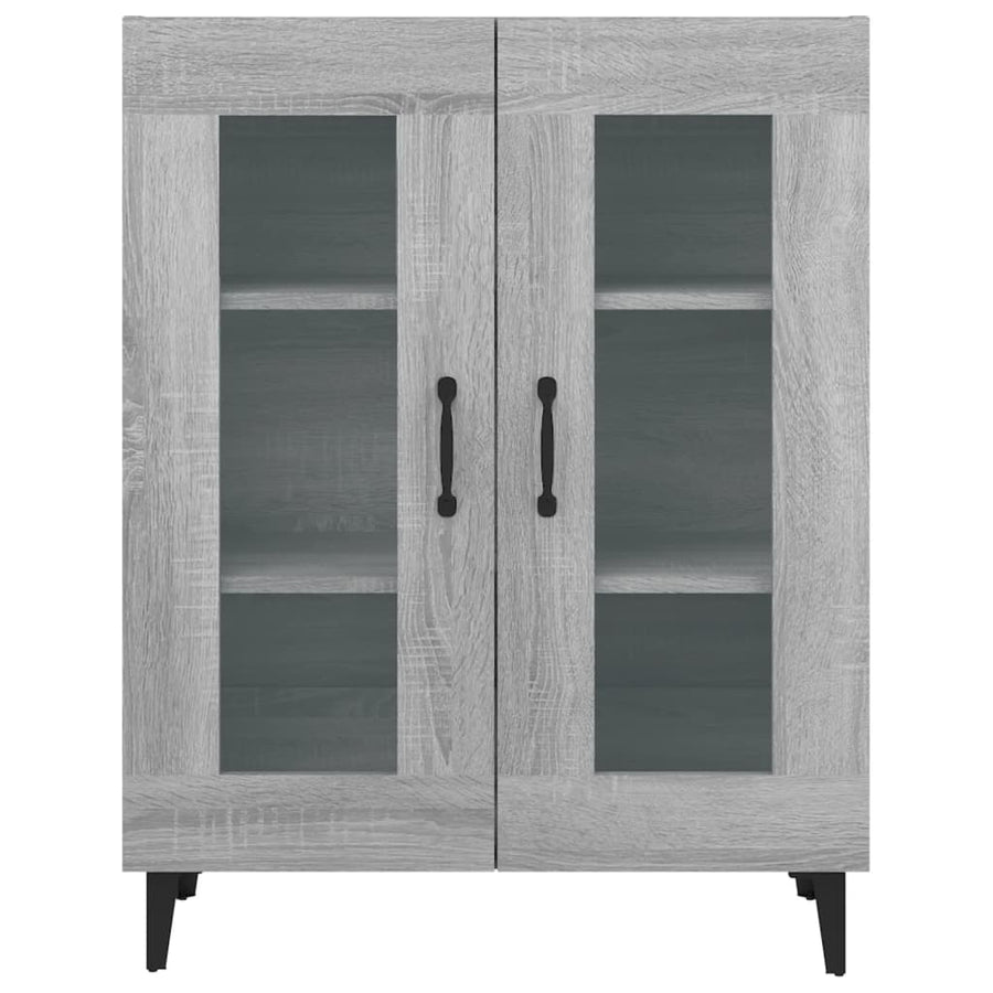 Dressoir 69,5X34X90 Cm Bewerkt Hout Grijs Sonoma Eikenkleurig