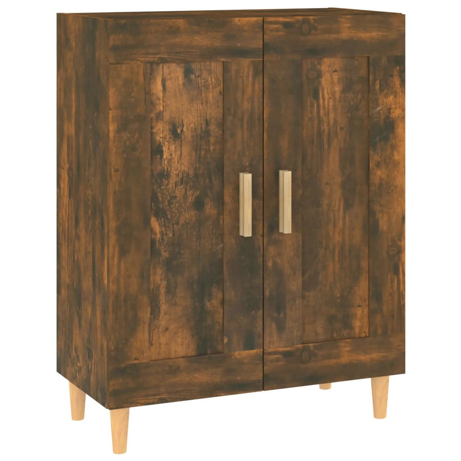 Dressoir 69,5X34X90 Cm Bewerkt Hout Kleurig Gerookt eiken