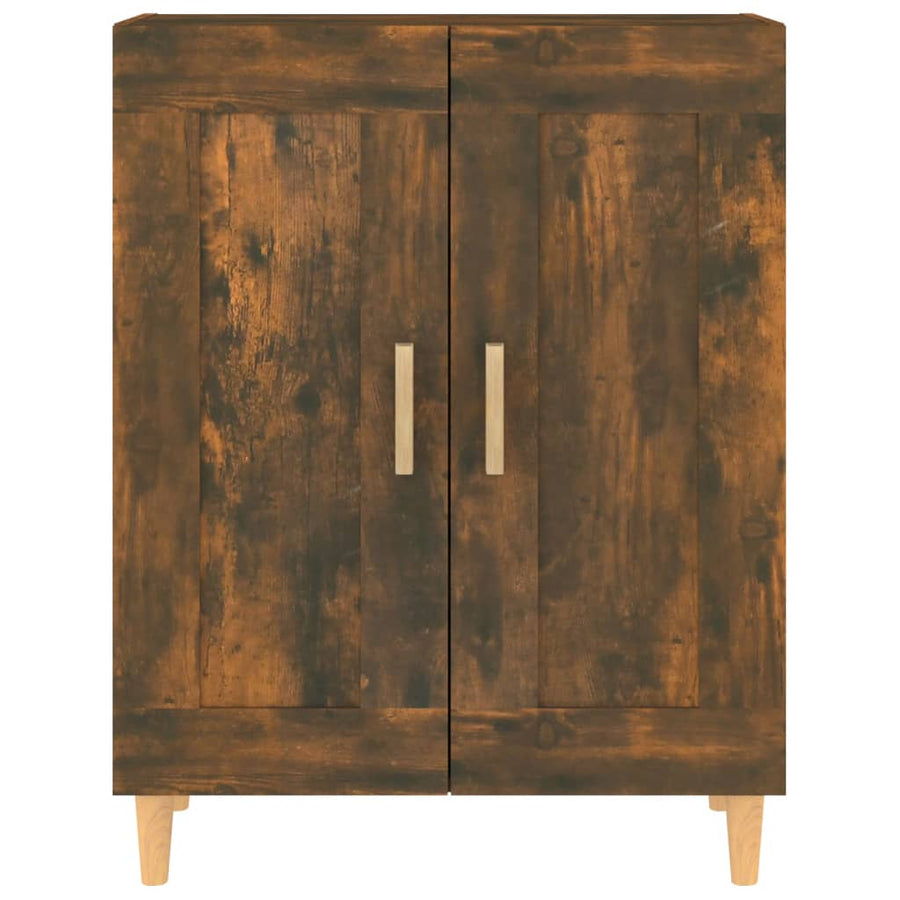 Dressoir 69,5X34X90 Cm Bewerkt Hout Kleurig Gerookt eiken