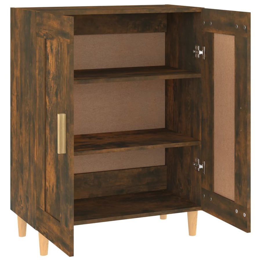 Dressoir 69,5X34X90 Cm Bewerkt Hout Kleurig Gerookt eiken