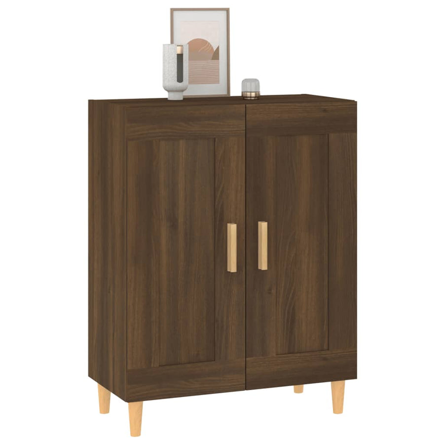 Dressoir 69,5X34X90 Cm Bewerkt Hout Bruin Eikenkleur