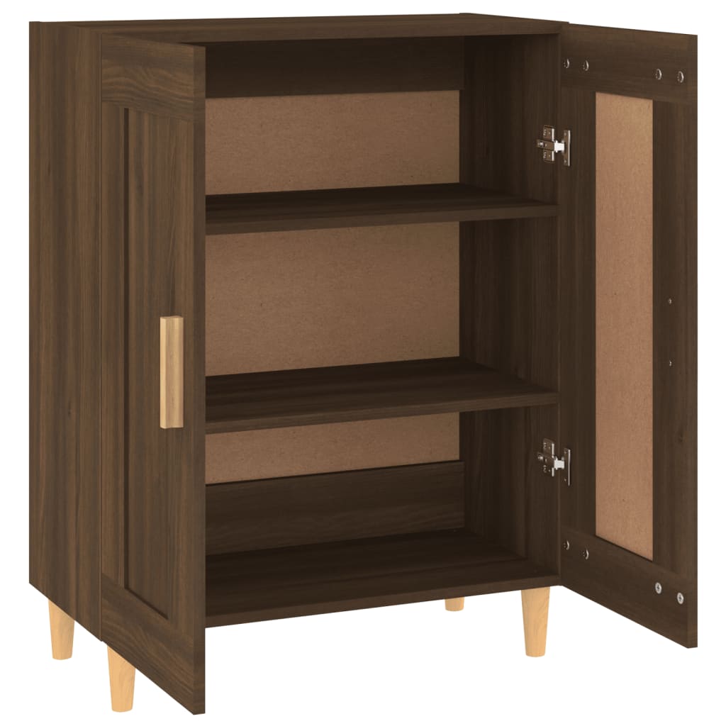 Dressoir 69,5X34X90 Cm Bewerkt Hout Bruin Eikenkleur