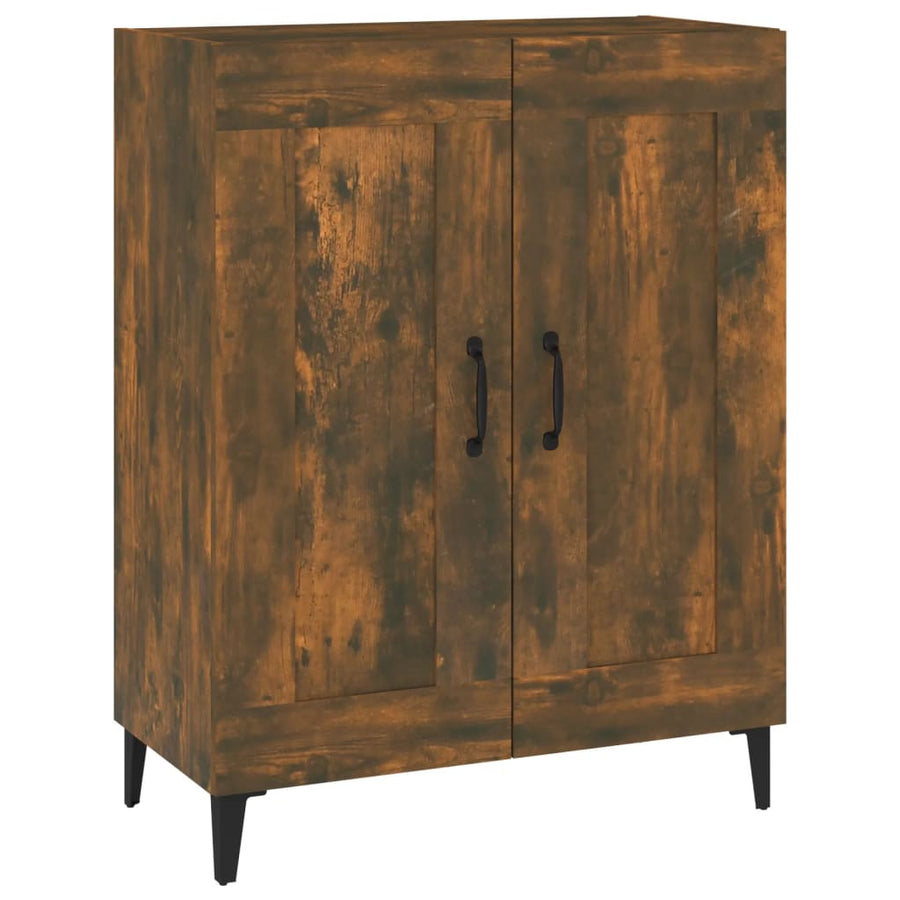 Dressoir 69,5X34X90 Cm Bewerkt Hout Gerookt Eikenkleurig