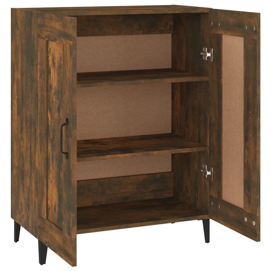 Dressoir 69,5X34X90 Cm Bewerkt Hout Gerookt Eikenkleurig