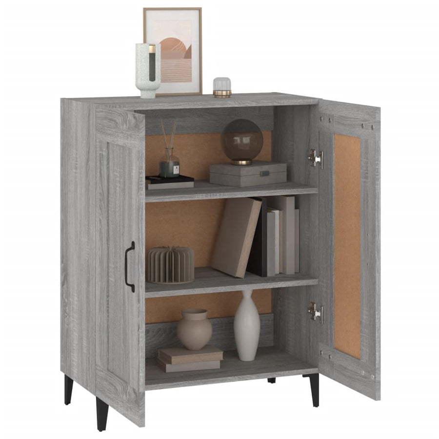 Dressoir 69,5X34X90 Cm Bewerkt Hout Grijs Sonoma Eikenkleurig