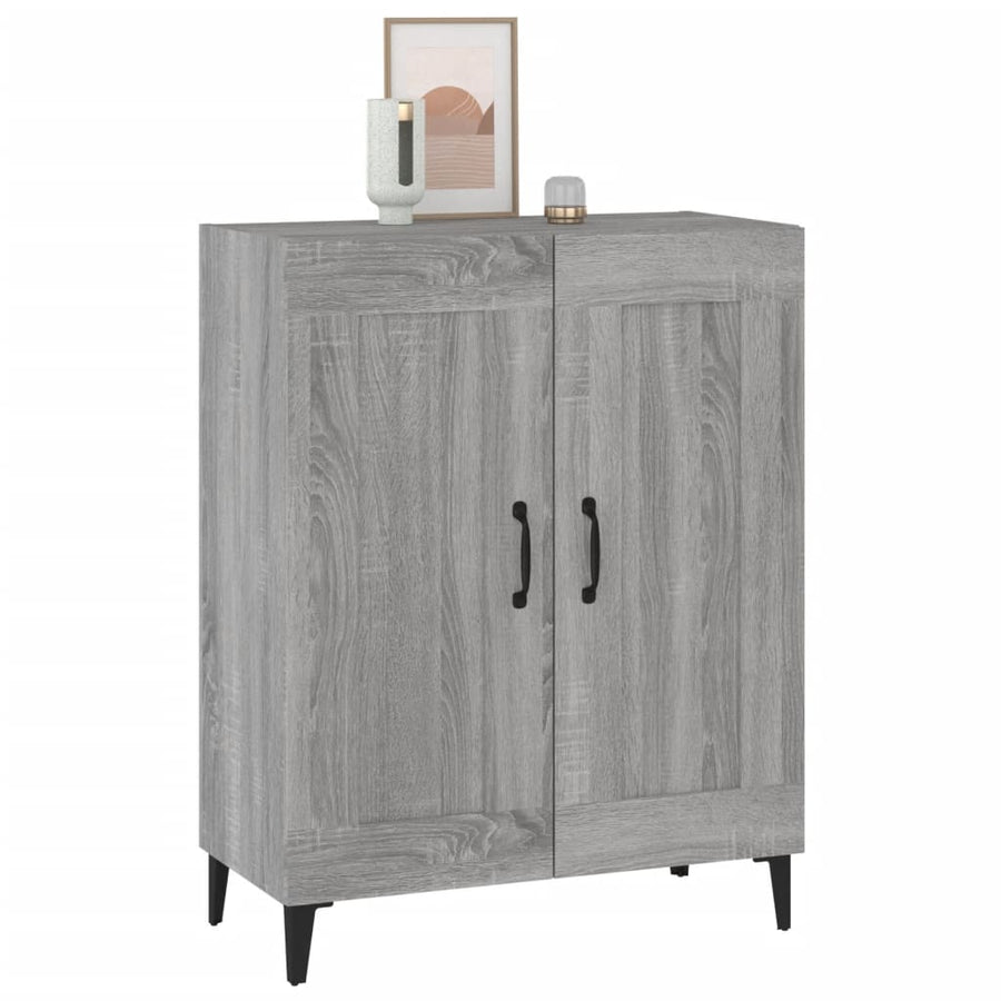 Dressoir 69,5X34X90 Cm Bewerkt Hout Grijs Sonoma Eikenkleurig