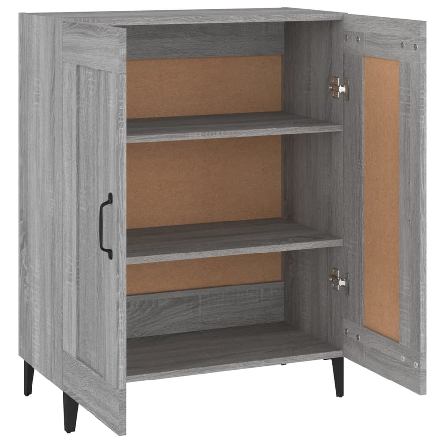 Dressoir 69,5X34X90 Cm Bewerkt Hout Grijs Sonoma Eikenkleurig