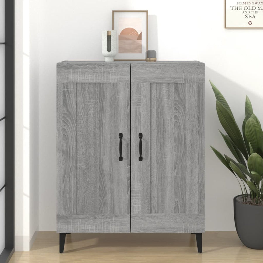 Dressoir 69,5X34X90 Cm Bewerkt Hout Grijs Sonoma Eikenkleurig