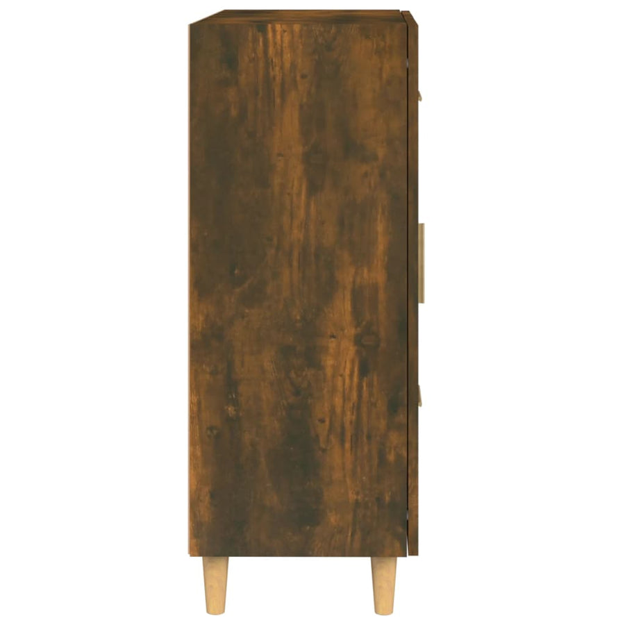 Dressoir 69,5X34X90 Cm Bewerkt Hout Gerookt Eikenkleurig