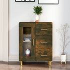 Sideboard 69.5x34x90 cm engineered wood smoked oak-colored