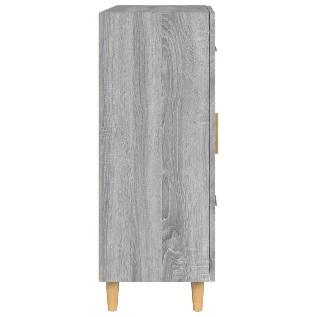 Dressoir 69,5X34X90 Cm Bewerkt Hout Eikenkleurig Grijs sonoma