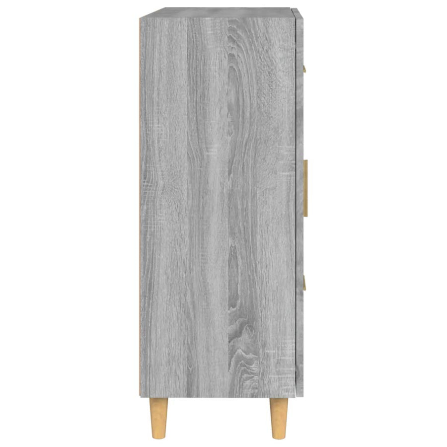 Dressoir 69,5X34X90 Cm Bewerkt Hout Eikenkleurig Grijs sonoma