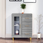 Sideboard 69.5x34x90 cm engineered wood grey Sonoma oak look