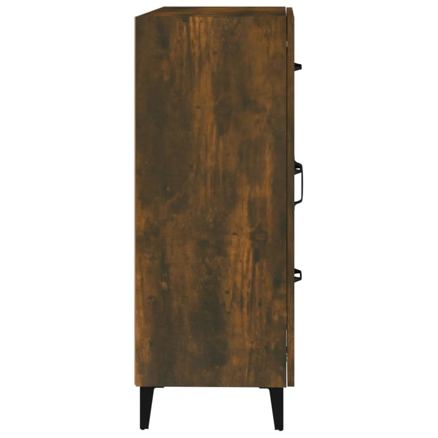 Dressoir 69,5X34X90 Cm Bewerkt Hout Gerookt Eikenkleurig 1