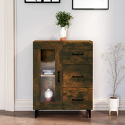 Dressoir 69,5x34x90 cm bewerkt hout gerookt eiken