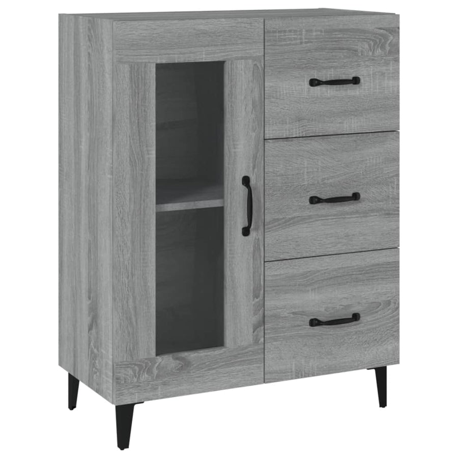 Dressoir 69,5X34X90 Cm Bewerkt Hout Grijs Sonoma Eikenkleurig 1