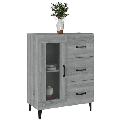 Dressoir 69,5X34X90 Cm Bewerkt Hout Grijs Sonoma Eikenkleurig 1