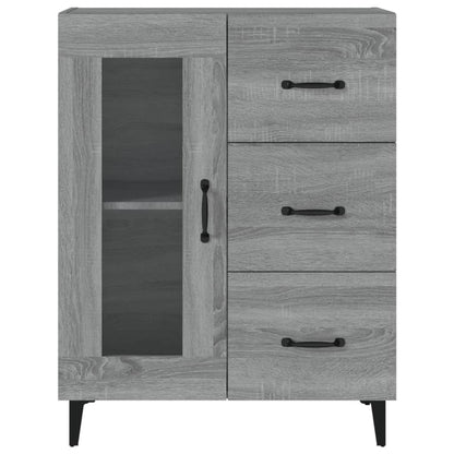 Dressoir 69,5X34X90 Cm Bewerkt Hout Grijs Sonoma Eikenkleurig 1