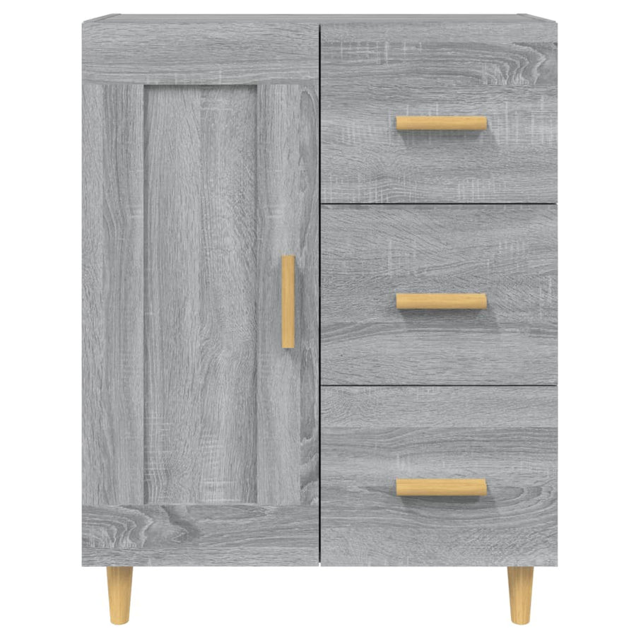 Dressoir 69,5X34X90 Cm Bewerkt Hout Grijs Sonoma Eikenkleurig