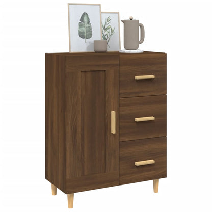 Dressoir 69,5X34X90 Cm Bewerkt Hout Bruin Eikenkleur