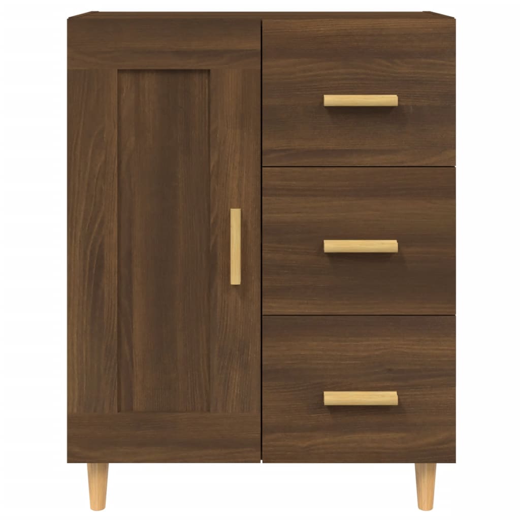 Dressoir 69,5X34X90 Cm Bewerkt Hout Bruin Eikenkleur