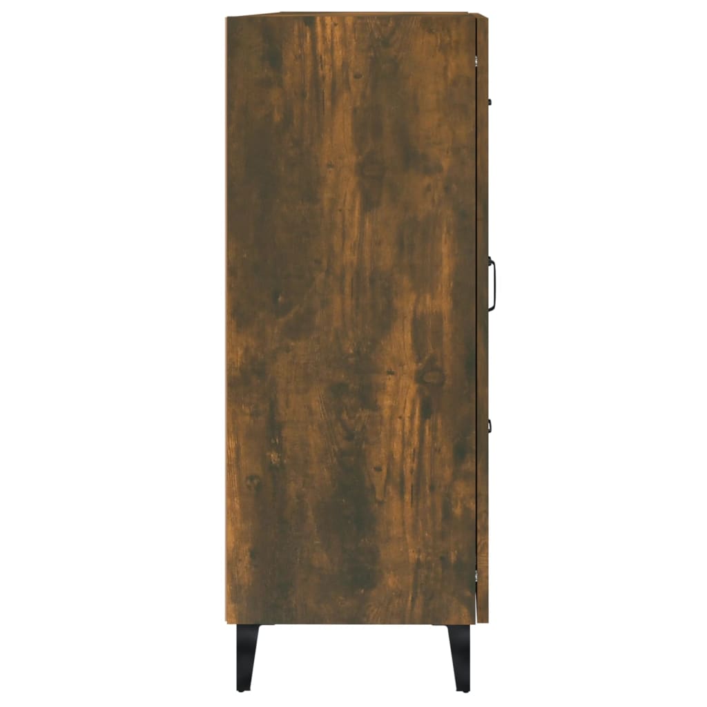 Dressoir 69,5X34X90 Cm Bewerkt Hout Gerookt Eikenkleurig
