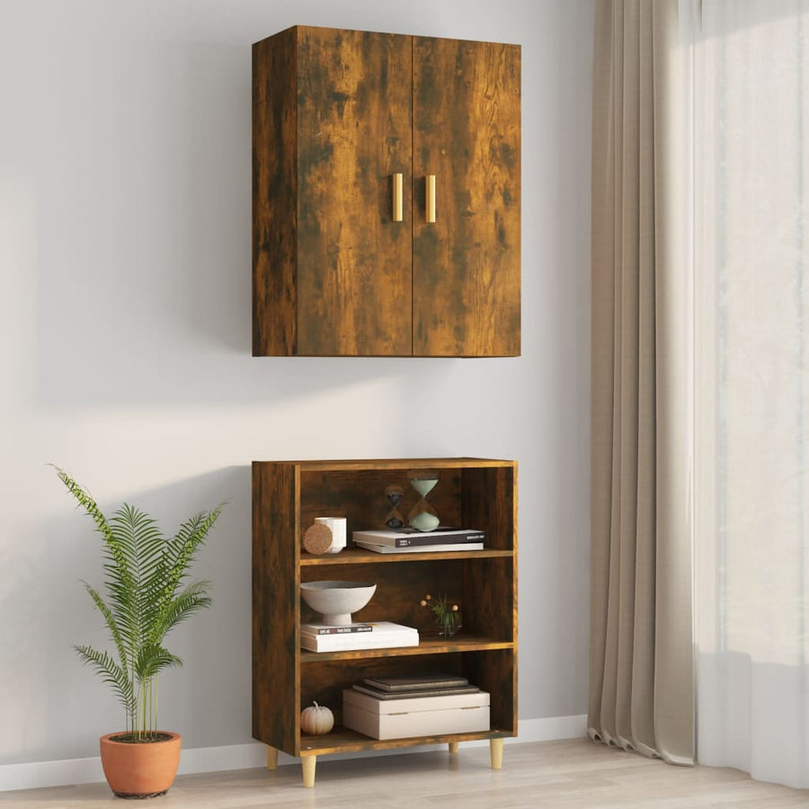 Hangkast 69,5X34X90 Cm Gerookt Eikenkleurig