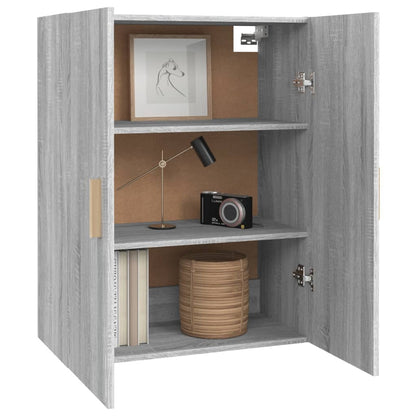 Hangkast 69,5X34X90 Cm Grijs Sonoma Eikenkleurig