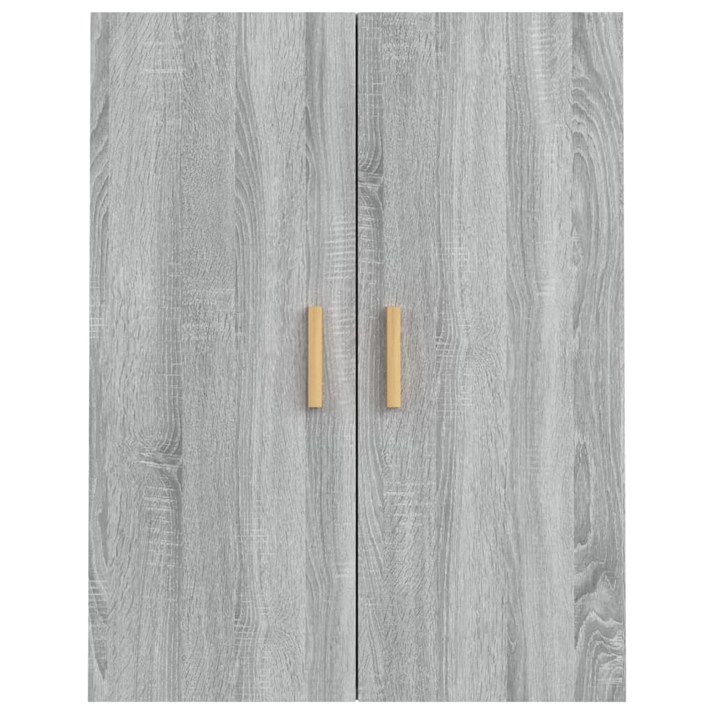 Hangkast 69,5X34X90 Cm Grijs Sonoma Eikenkleurig