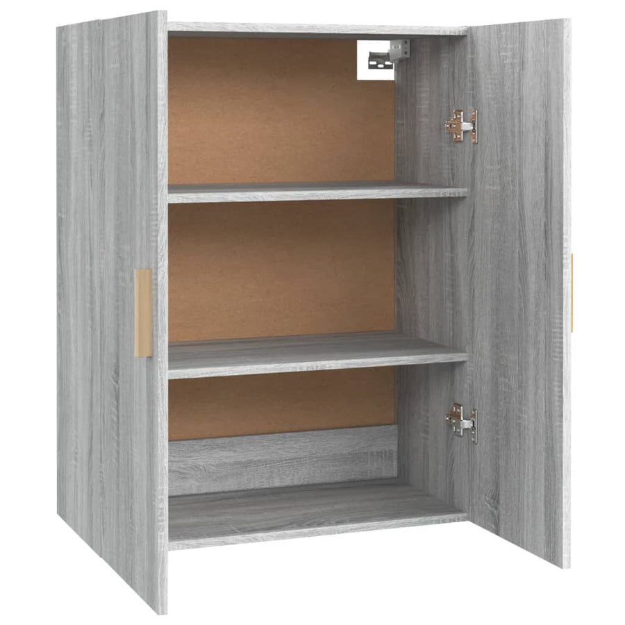 Hangkast 69,5X34X90 Cm Grijs Sonoma Eikenkleurig