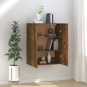 Hangkast 69,5x34x90 cm bewerkt hout gerookt eiken