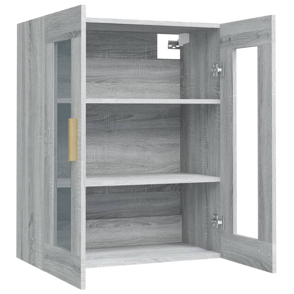 Hangkast 69,5X34X90 Cm Grijs Sonoma Eikenkleurig
