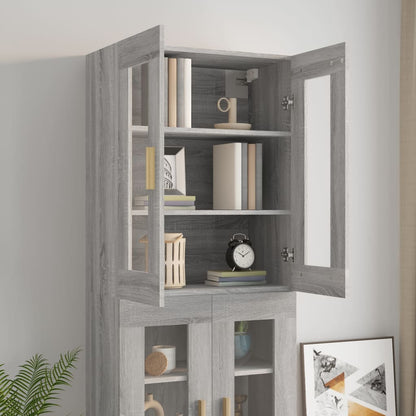 Hangkast 69,5X34X90 Cm Grijs Sonoma Eikenkleurig