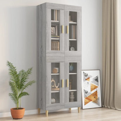 Hangkast 69,5X34X90 Cm Grijs Sonoma Eikenkleurig