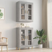 Bovenkast 69,5x34x90 cm grijs sonoma eiken