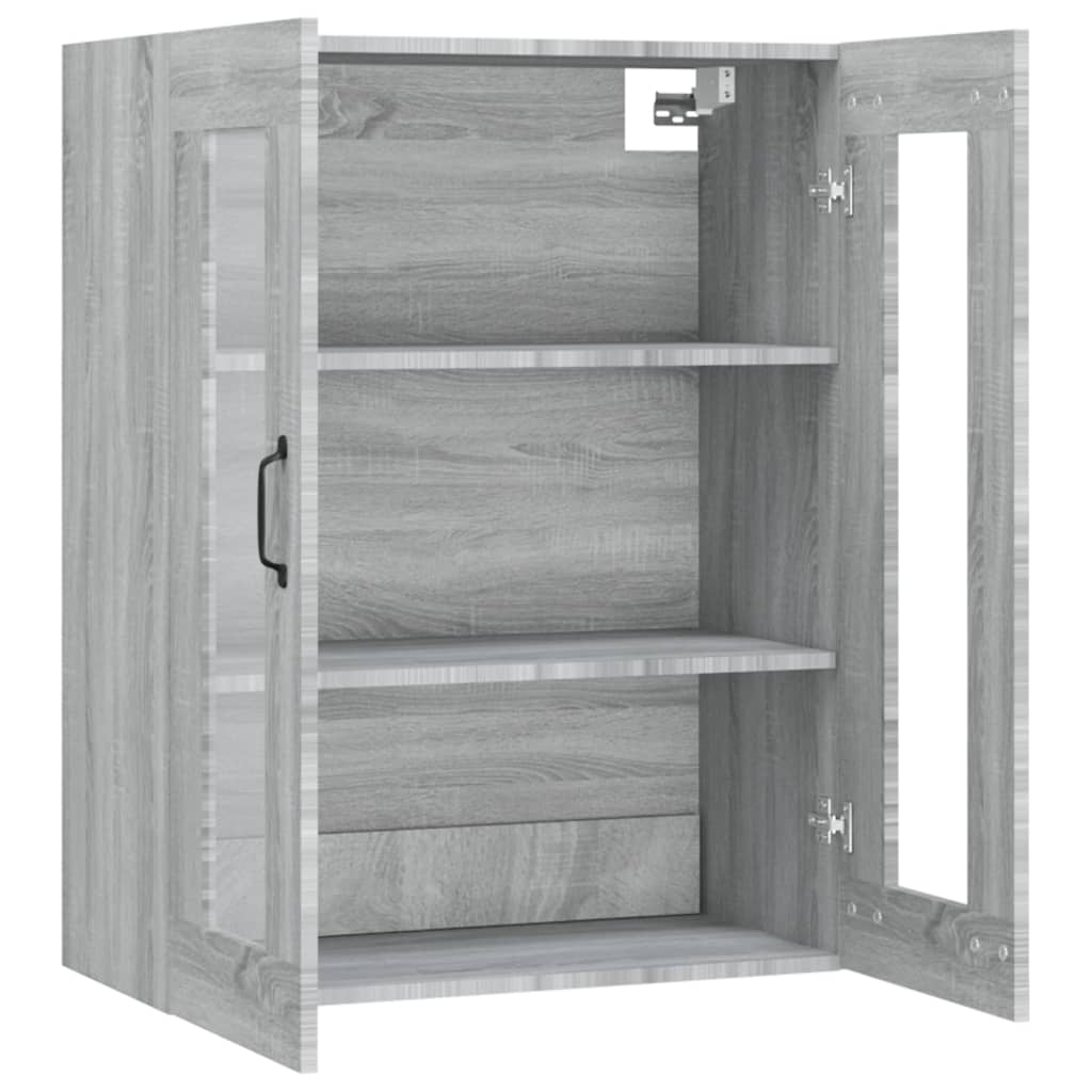 Hangkast 69,5X34X90 Cm Grijs Sonoma Eikenkleurig