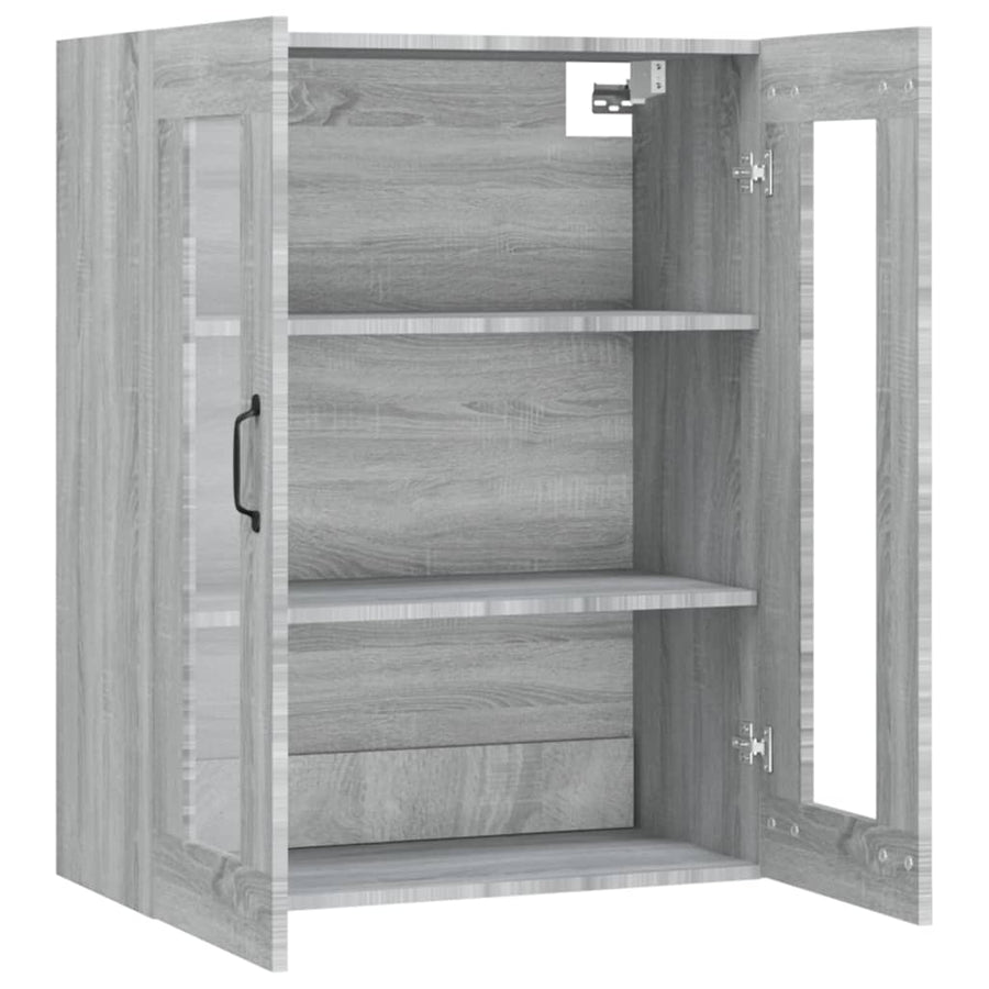 Hangkast 69,5X34X90 Cm Grijs Sonoma Eikenkleurig