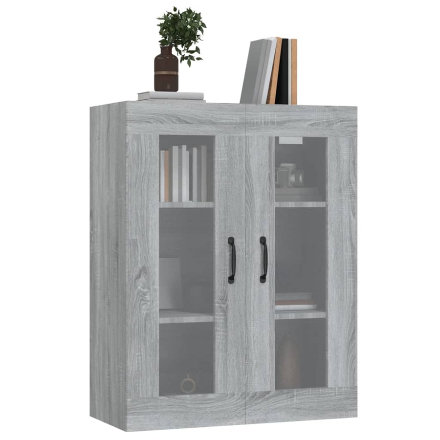 Hangkast 69,5X34X90 Cm Grijs Sonoma Eikenkleurig