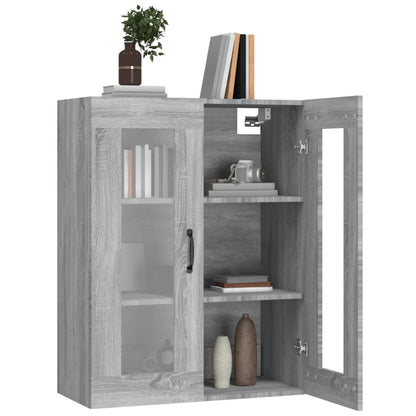 Hangkast 69,5X34X90 Cm Grijs Sonoma Eikenkleurig