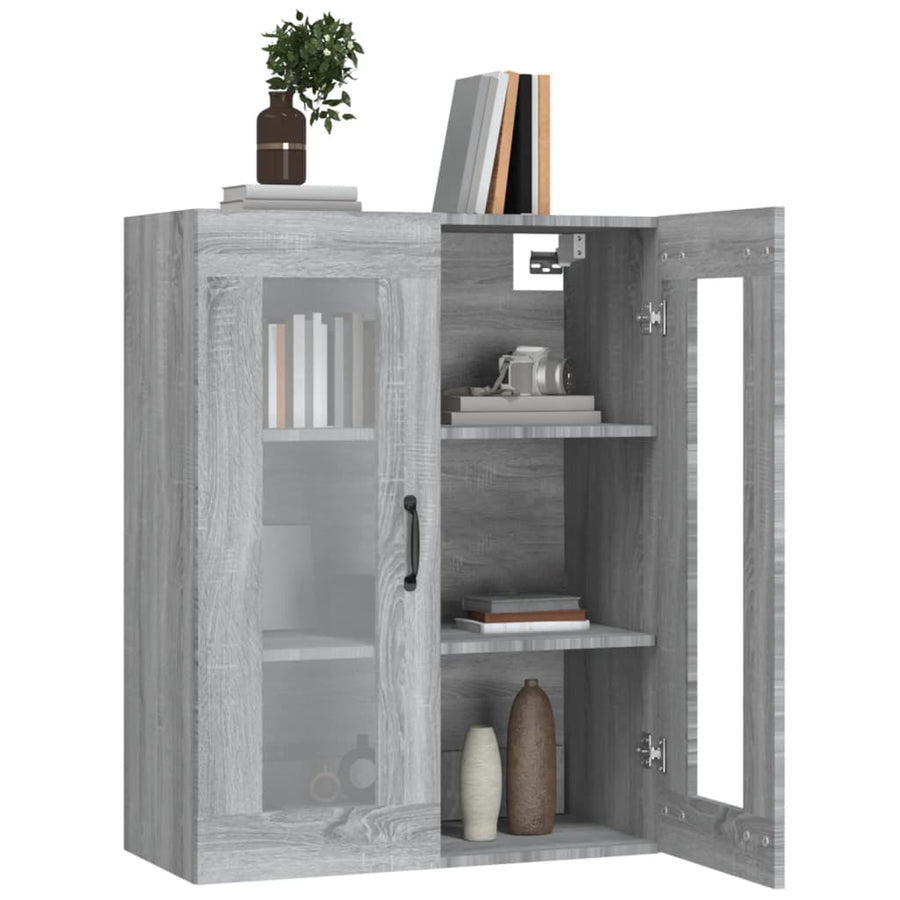 Hangkast 69,5X34X90 Cm Grijs Sonoma Eikenkleurig