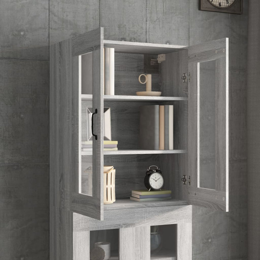 Hangkast 69,5X34X90 Cm Grijs Sonoma Eikenkleurig