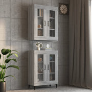 Wall cabinet 69.5x34x90 cm grey Sonoma oak effect