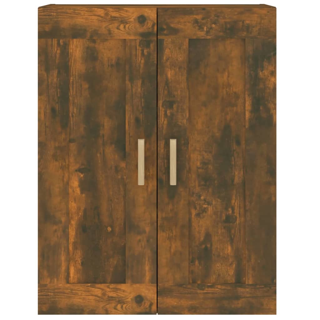 Wandkast 69,5X32,5X90 Cm Bewerkt Hout Gerookt Eikenkleurig