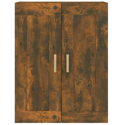 Wandkast 69,5X32,5X90 Cm Bewerkt Hout Gerookt Eikenkleurig