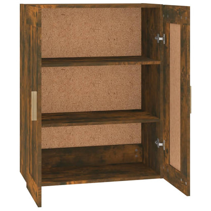 Wandkast 69,5X32,5X90 Cm Bewerkt Hout Gerookt Eikenkleurig