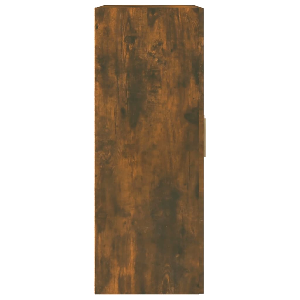 Wandkast 69,5X32,5X90 Cm Bewerkt Hout Gerookt Eikenkleurig