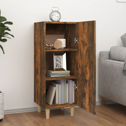 Dressoir 34,5X34X90 Cm Bewerkt Hout Gerookt Eikenkleurig