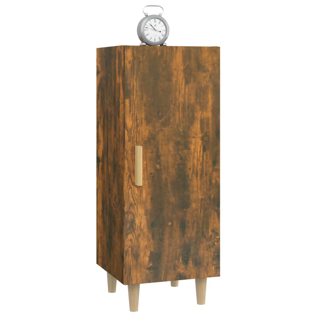 Dressoir 34,5X34X90 Cm Bewerkt Hout Gerookt Eikenkleurig